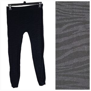 Miss Juli Plus Size 1X Black Zebra Pattern Footless Tights Leggings Hosiery Pant